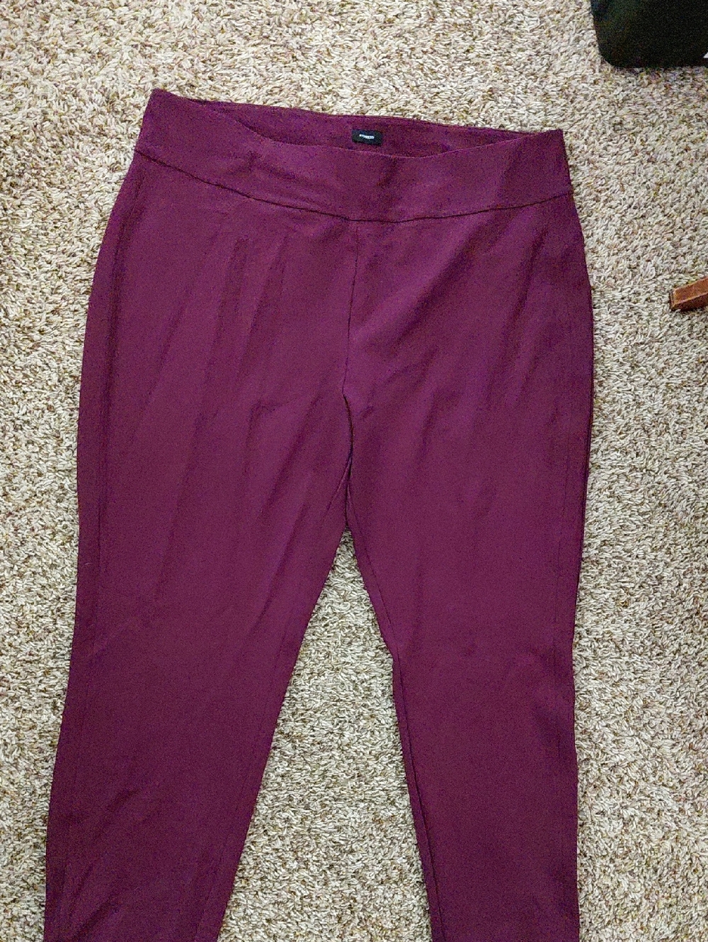 Express Wine Skinny Ponte Pull-On Pants